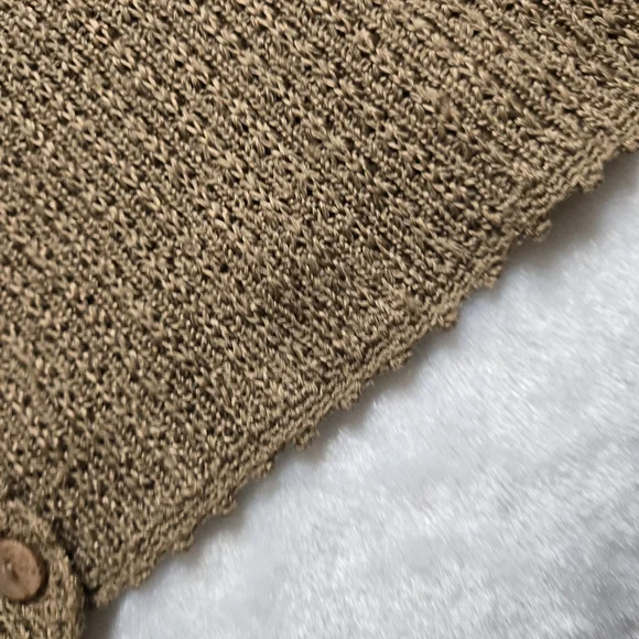 Vintage Sag Harbor Women's Silk Blend Sweater Cartigon Button up Short Sleeves - Picture 4 of 6